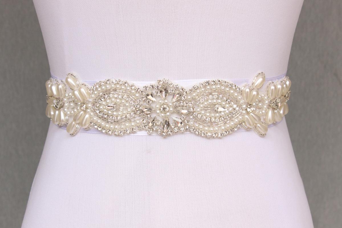 High Quality Handmade Crystal Rhinestone Beaded Czech Stones Wedding Gown Sash Formal Bridal Evening Dress Belt