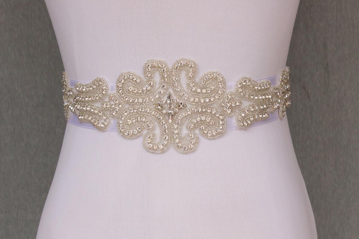 Selling Handmade Crystal Rhinestone Czech Stones Beaded Wedding Bridal Sash Belt