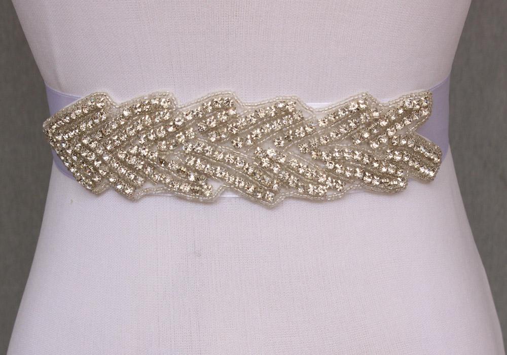 Leaf Bridal Sash Handmade Crystals Beads Gorgeous Exquisite White Wedding Accessories Bride Belt Sash