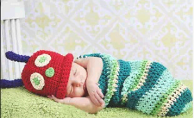 Caterpillars Hand Knitted Wool Clothes Photo Prop One Hundred Days Newborn Baby Photography Baby Clothes Joker Pictures Clothes