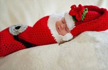 Christmas two - piece Hand knitted wool clothes photo prop one hundred days newborn baby photography baby clothes joker pictures clothes