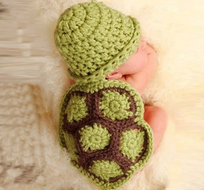 Tortoise Hand knitted wool clothes photo prop one hundred days newborn baby photography baby clothes joker pictures clothes