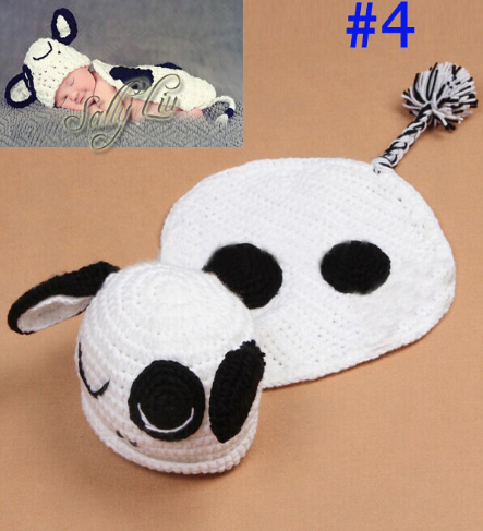 Panda Cloak Hand Knitted Wool Clothes Photo Prop One Hundred Days Newborn Baby Photography Baby Clothes Joker Pictures Clothes