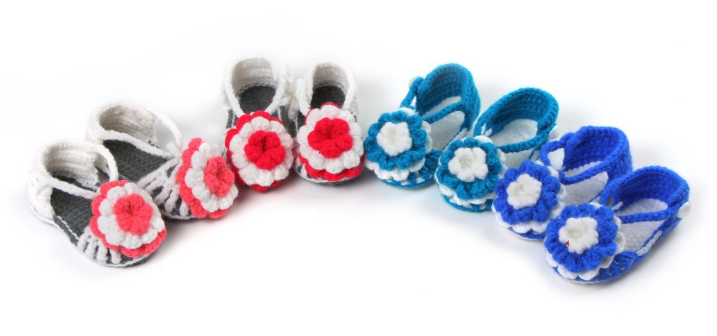 Hand-woven Soft Bottom Baby Shoes Flower Infant Shoes Toddler Shoes Photography Props Shoes Wool Socks