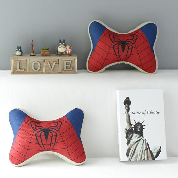 High Quality 2 Pcs A Set Spiderman Headrests Cotton Linen Home Accesorries Soft Comfortable Pillow Cover Cushion Cover 45cmx45cm