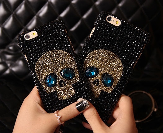 6c 6s Plus 7plus Iphone 5 5s S6 Alloy Skull For Bling Rhinestone Shell For Iphone Personalised Samsung Galaxy Phone Case Mobile Phone Case Oem