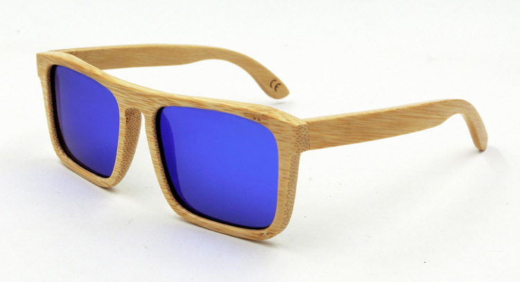 Retro bamboo sunglasses UV400 polarized glasses