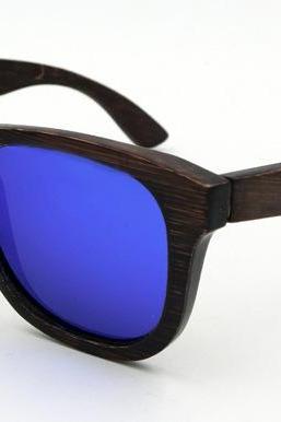 Brown Bamboo Frame Glasses Uv Coating Polarized Sunglasses